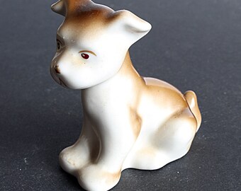 Small Porcelain Dog Figurine, Custom Dog Sculpture,Dog ceramic sculpture from porcelain, miniature animal totem