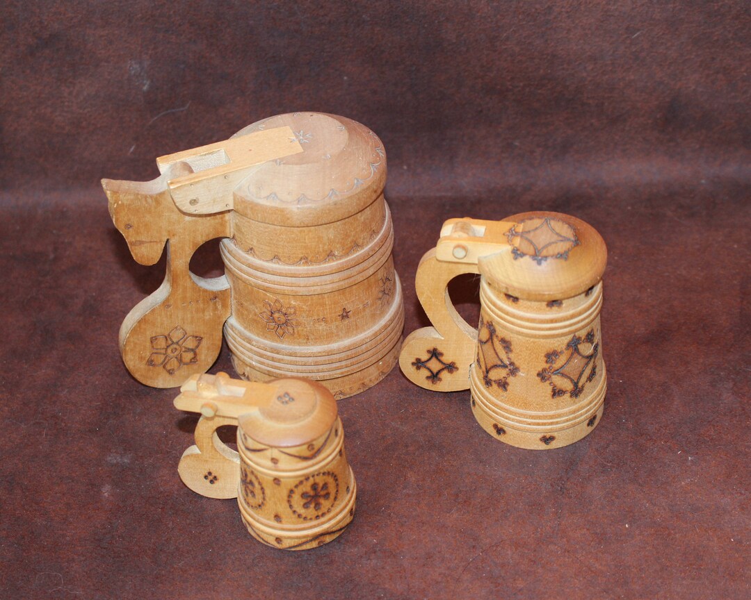 Three Small Souvenir Beer Mugs, Beer Cups, Beer Tankard Etsy