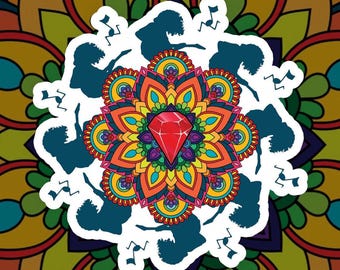 Widespread Panic 40 Yaer Mikey Mandala Sticker