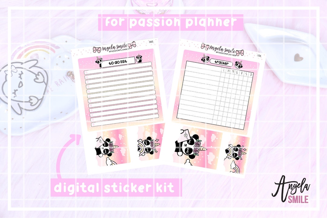 Passion planner digital stickers 005 006 etsy