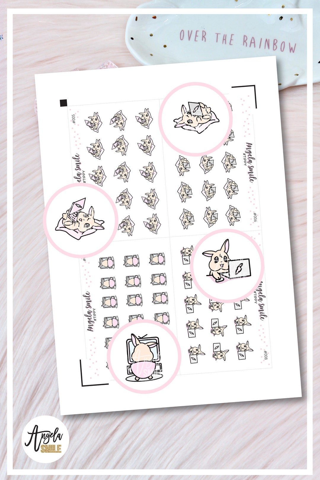 FUNCTIONAL ADHESIVES Functional STICKERS Tippy Relax Pc - Etsy