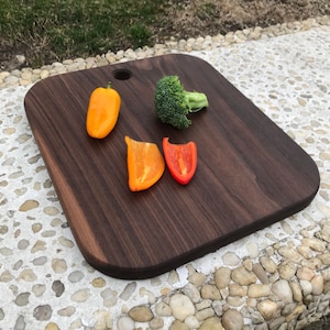 Walnut Wood Cutting Board - Unique Table Centerpiece - Wood Serving Tray/Platter - Proudly Made In The USA!