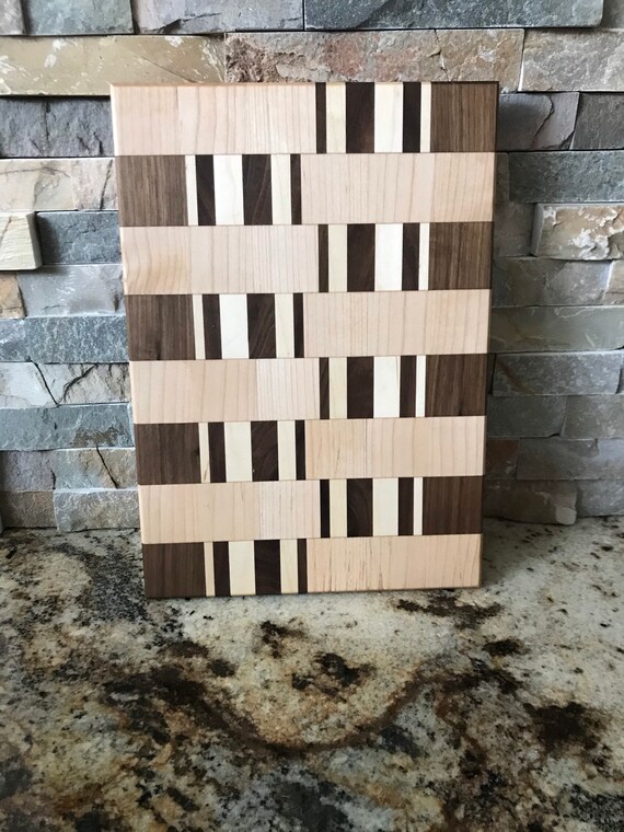 Walnut, and Maple Wood Cutting Board - Unique Table Centerpiece - Wood – A.  P. Woodcraft