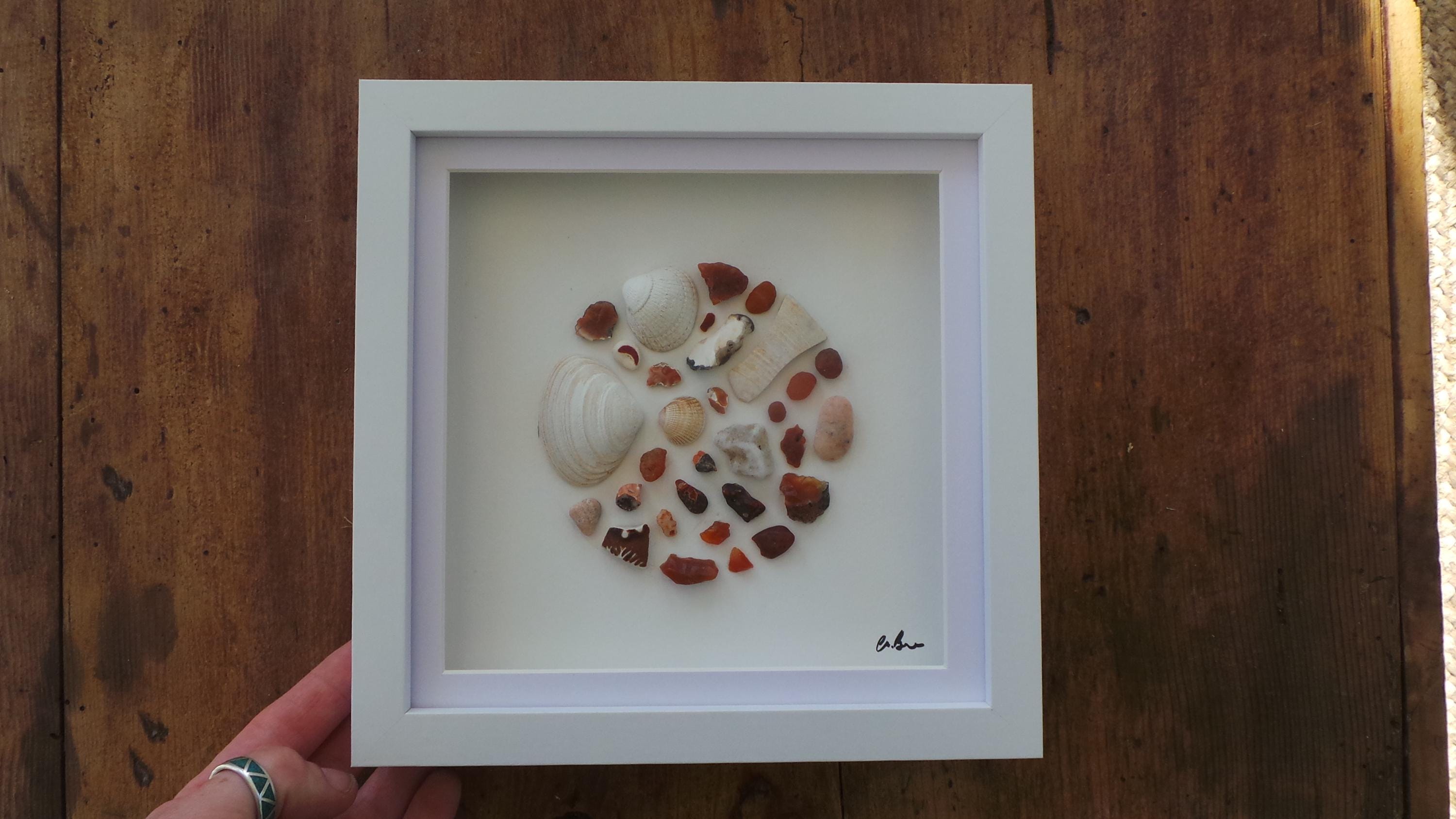 Scottish coastal treaures •Rare Scottish stones•Scottish Agate• Beach mosaic•Scottish Carnelian•Handmade in Scotland•Gift from Scotland