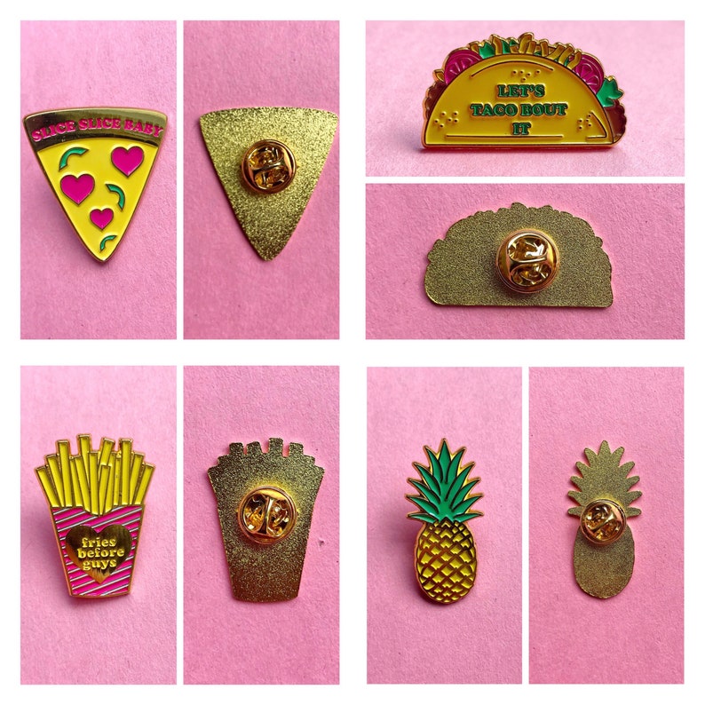 Favorite Food Enamel Pins II - Etsy