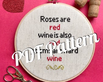 PDF pattern | Wine poem