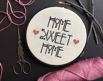Home Sweet Home Cross Stitch | American horror story font