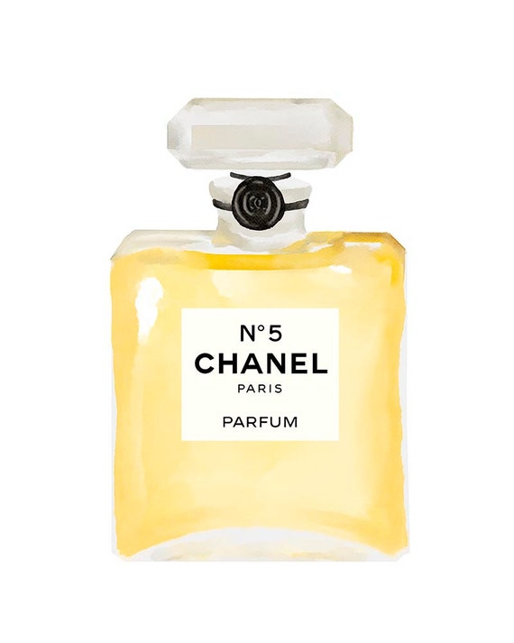 Chanel No 5 Print Coco Chanel Perfume Watercolor Fashion Etsy