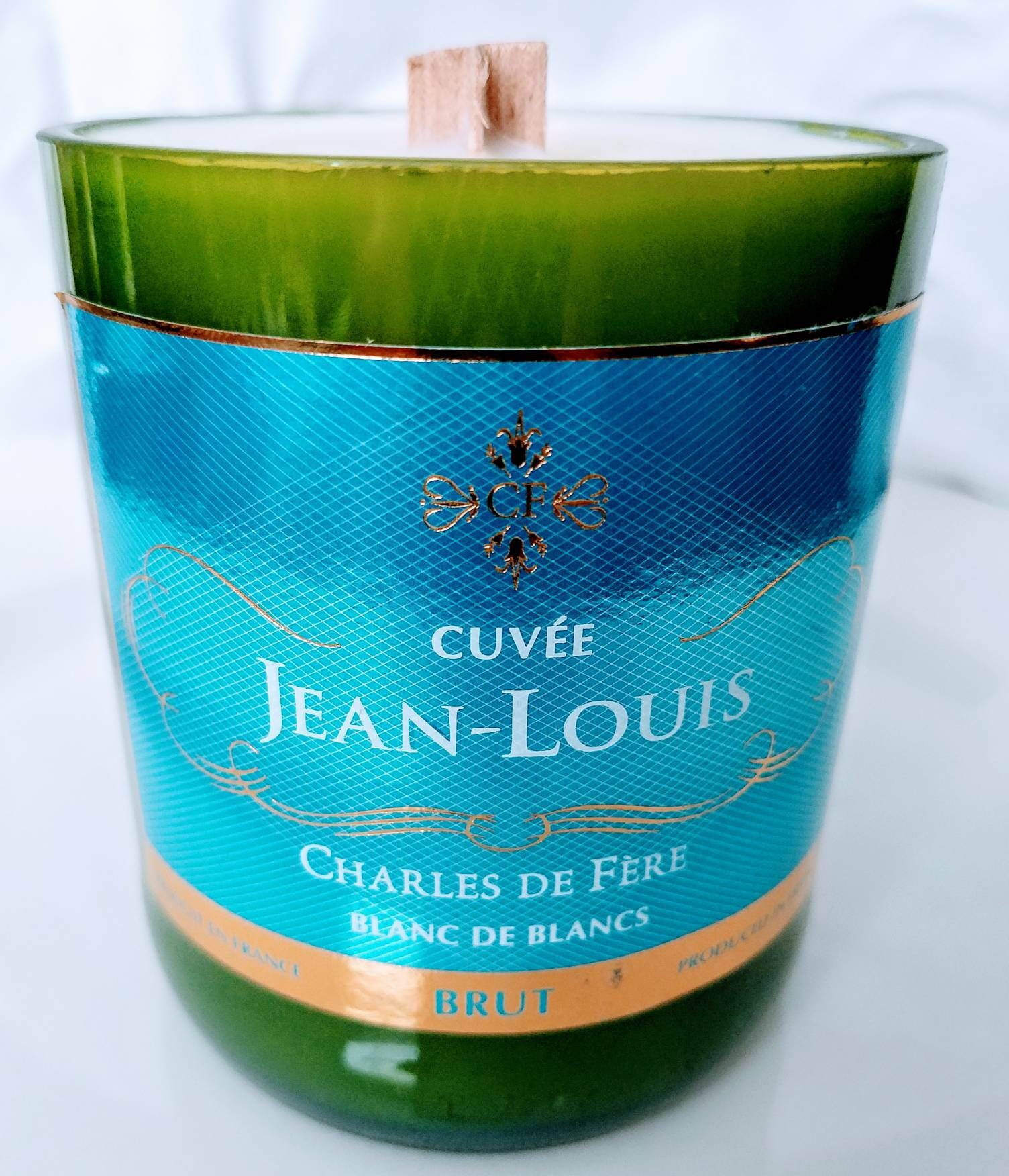 Champagne Scented Repurposed Candle { 13oz}