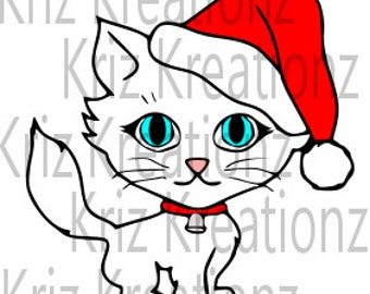 Christmas Kitty SVG Cut Files