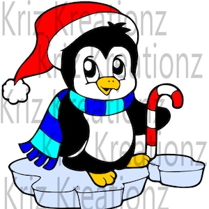 Kerstmis Penguin SVG Cut File