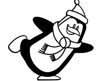 penguin outlines etsy