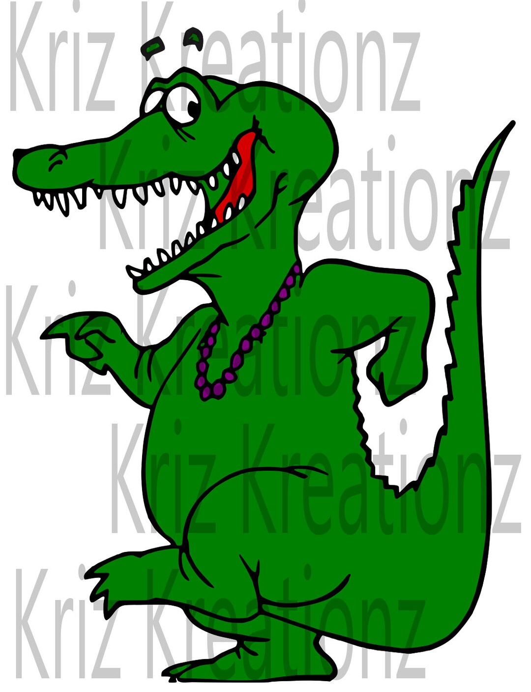 mardi gras gator svg
