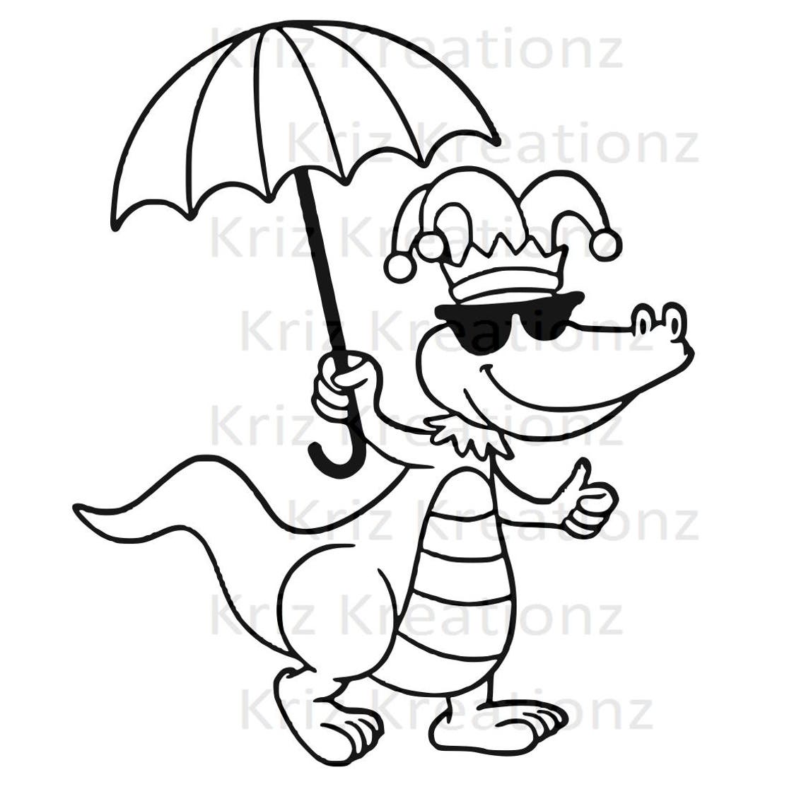mardi gras gator svg