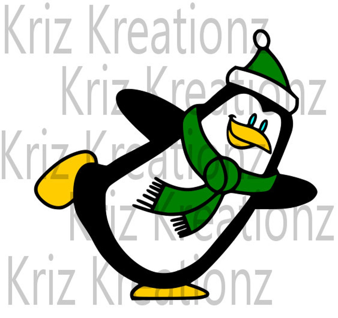 Skating Penguin SVG Cut File - Etsy