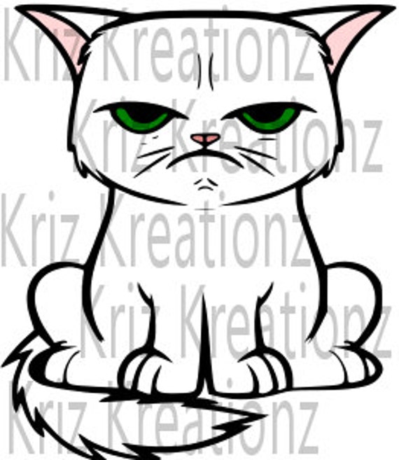 Download Grumpy Kitty Svg Cut File Etsy PSD Mockup Templates