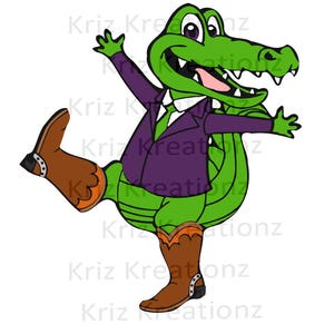Alligator dancing in cowboy boots SVG Cut File