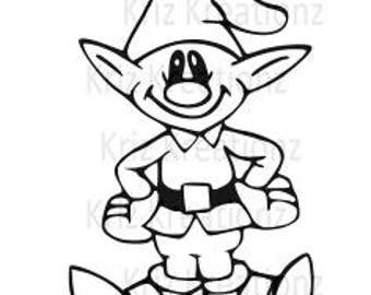 Santa&#39;s Elf Outline SVG Cut File