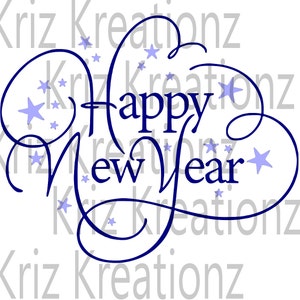 Happy New Year SVG Cut File