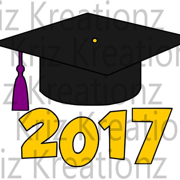 Graduation Cap Class of 2017 SVG Cut File