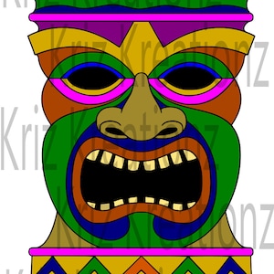 Tiki Statue SVG Cut File