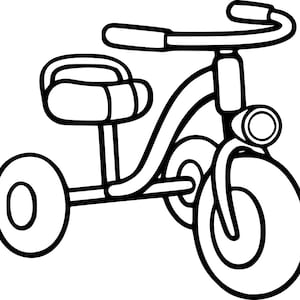 Tricycle OUTLINE SVG Cut File