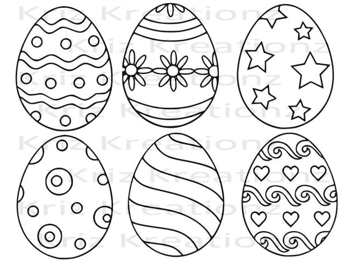 Easter Egg Outline SVG Cut File - Etsy UK