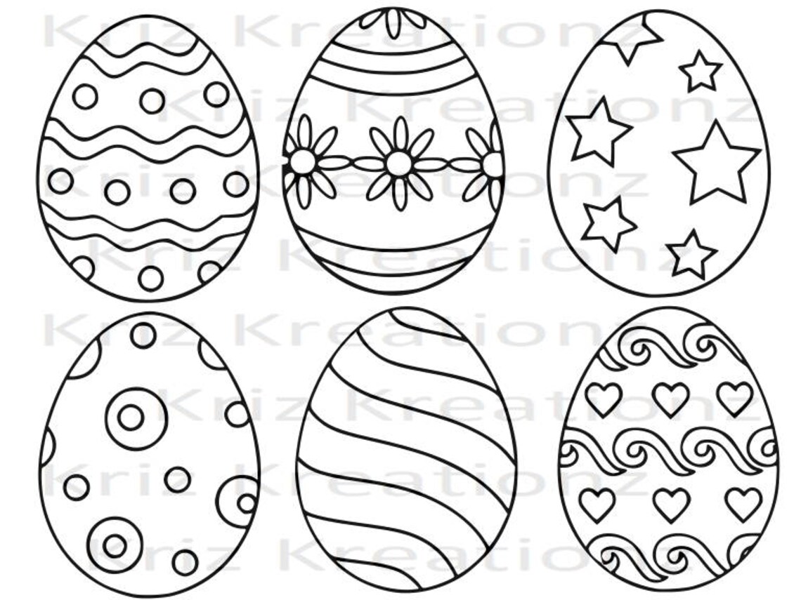 Easter Egg Outline SVG Cut File Etsy UK