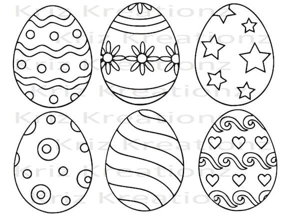 Download Easter Egg Outline Svg Cut File Etsy