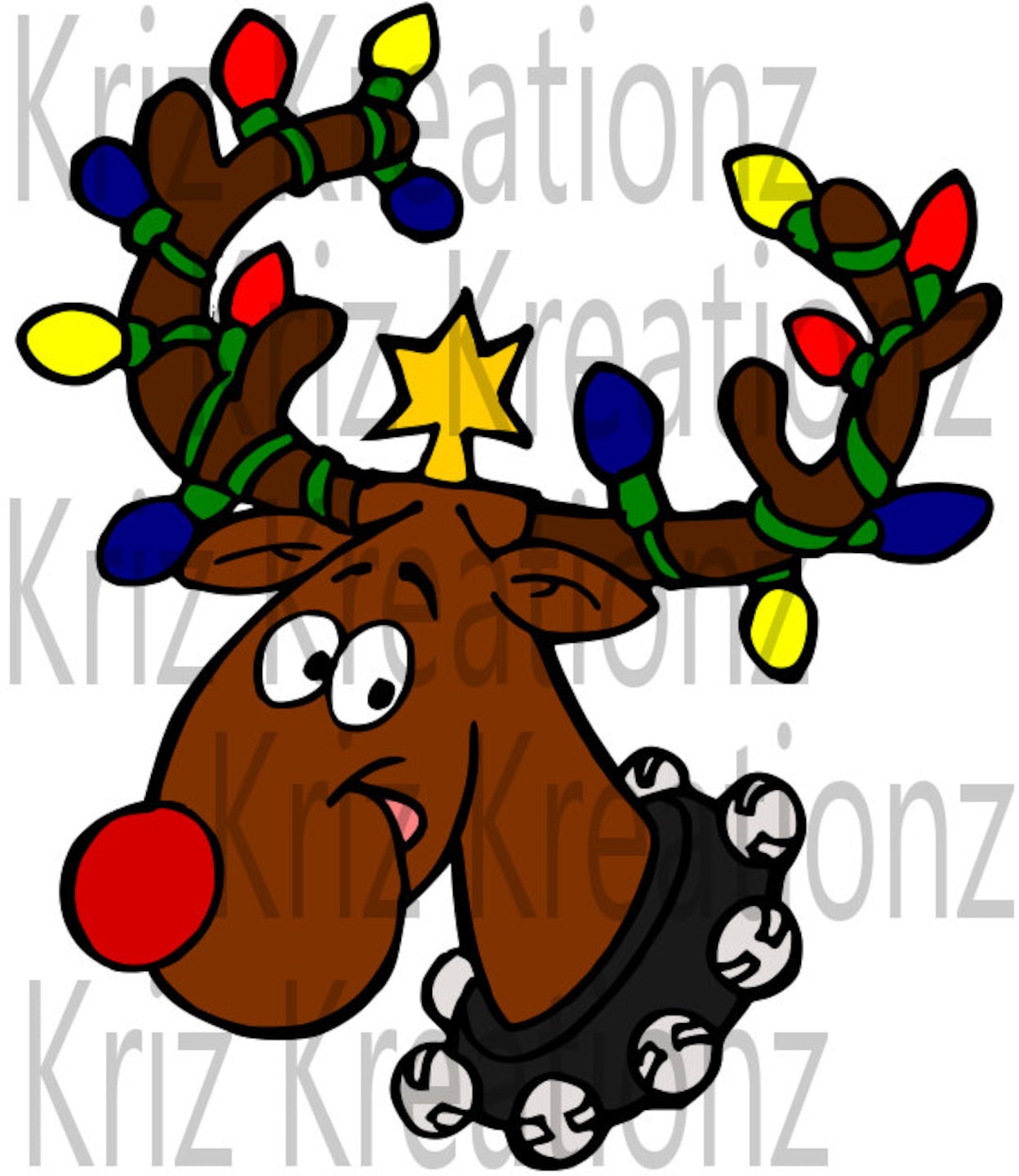 Silly Reindeer SVG Cut File Etsy