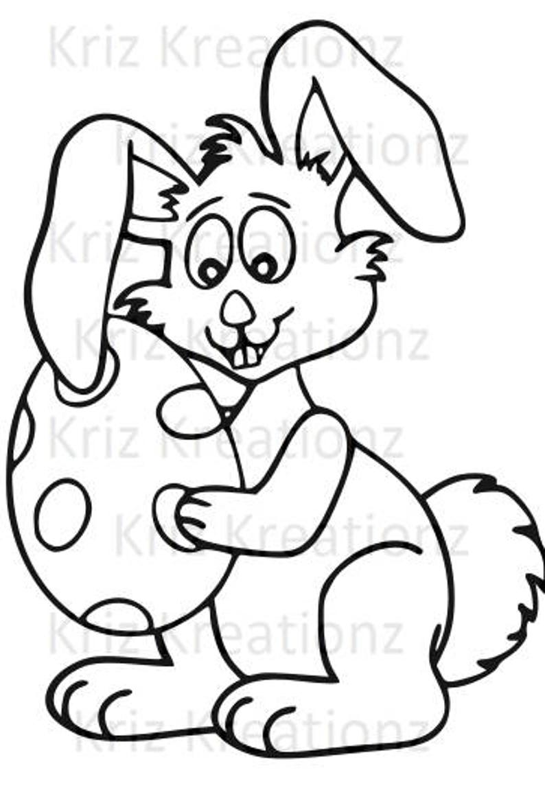 Download Easter Bunny Outline SVG cut file | Etsy
