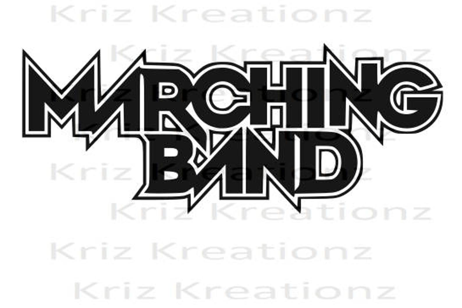 Marching Band Title SVG Cut File Etsy