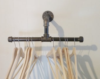 Clothing Rack, Clothes Display, Iron Pipe Wall Rack, Clothes Hanger, Industrial Retail Display