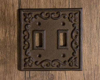 Double Switch Cast Iron Cover Decor