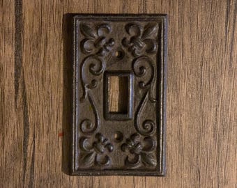 Vintage Inspired Cast Iron Single Switch Cover