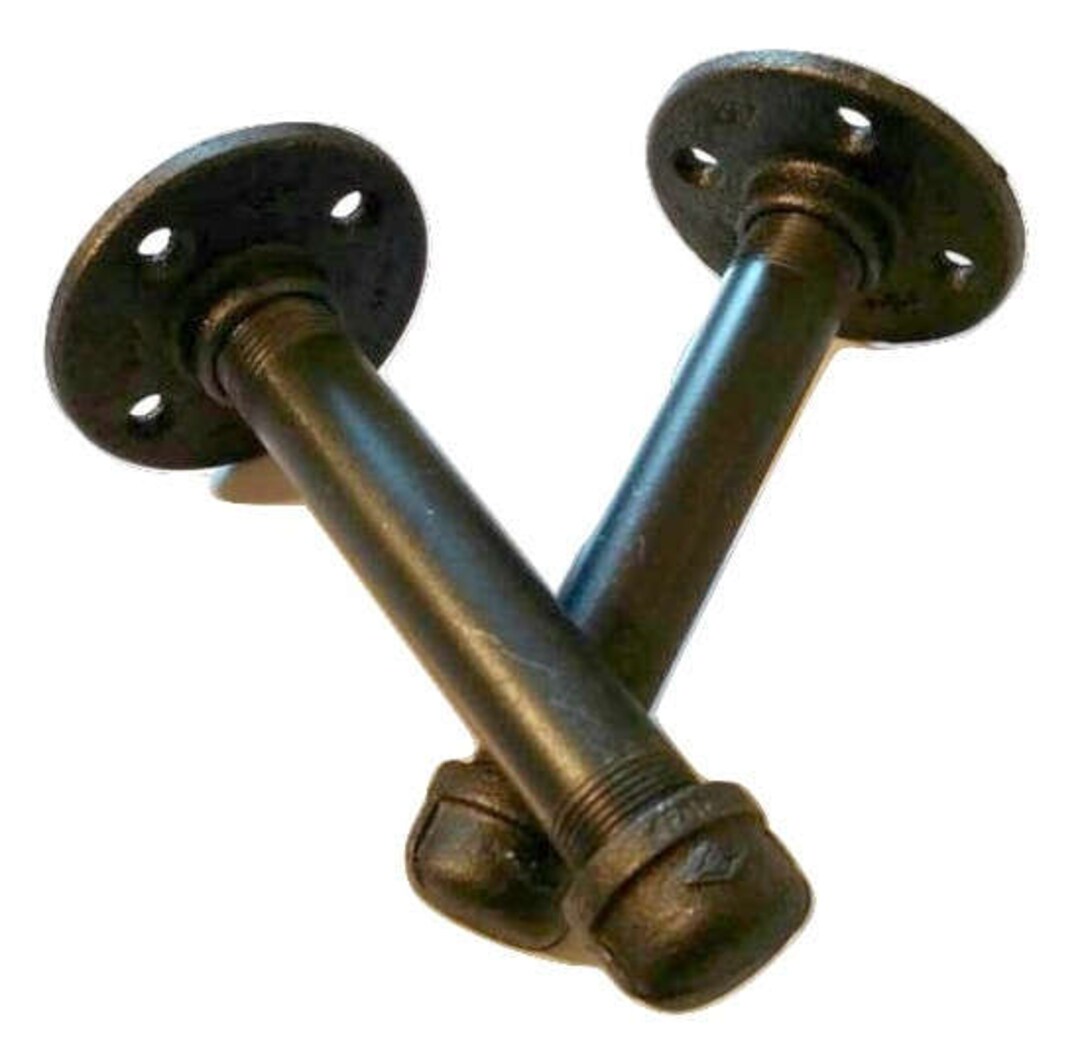 Iron Pipe Shelf Brackets, Shelving DIY Wall Brackets Etsy