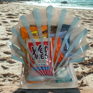 Hangover Kit, Seashell Bag, Beach Hangover Kit, Bachelorette Favor Bag