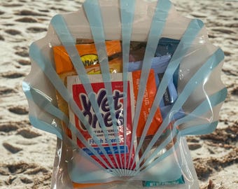 Seashell Hangover Kit Beach Bachelorette Party Favor Bag Beach Themed Party Gift