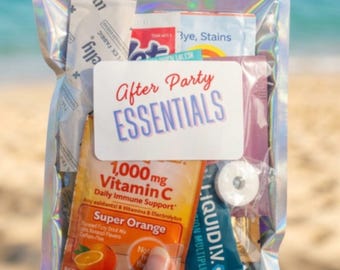 Hangover Kit, after party kit, Adult Party Favors, Guirls Party Kit, Travel Party Hangover Kit, Hangover Kit with Supplies