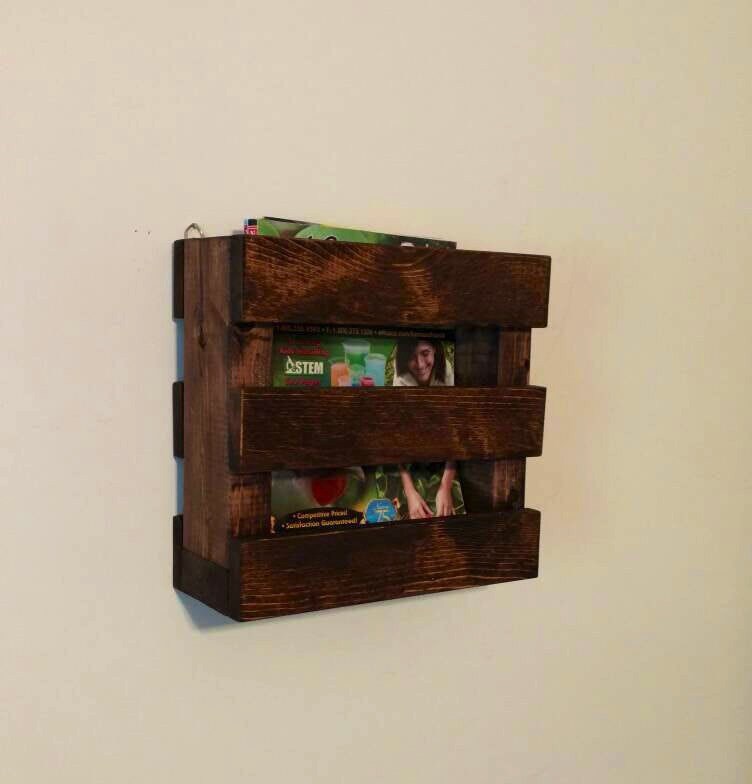 Wood Magazine Rack Menu Holder Resturaunt Decor Rustic Wood Etsy