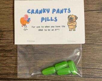 Cranky Pants Pills Funny Gag Gift