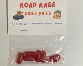 Road Rage Chill Pills Funny Gag Gift White Elephant Gift