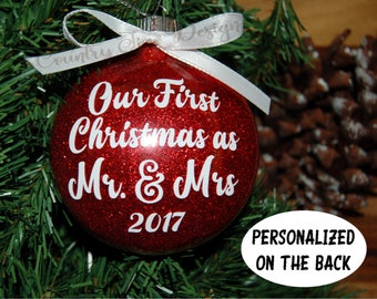 newlywed ornaments etsy