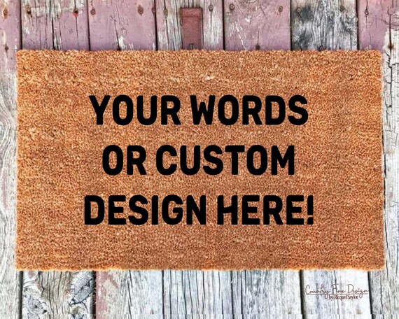 Personalized Doormat Custom Doormat Personalized Welcome Mat Name Doormat Rustic Doormat Custom Welcome Made To Order Welcome Mat