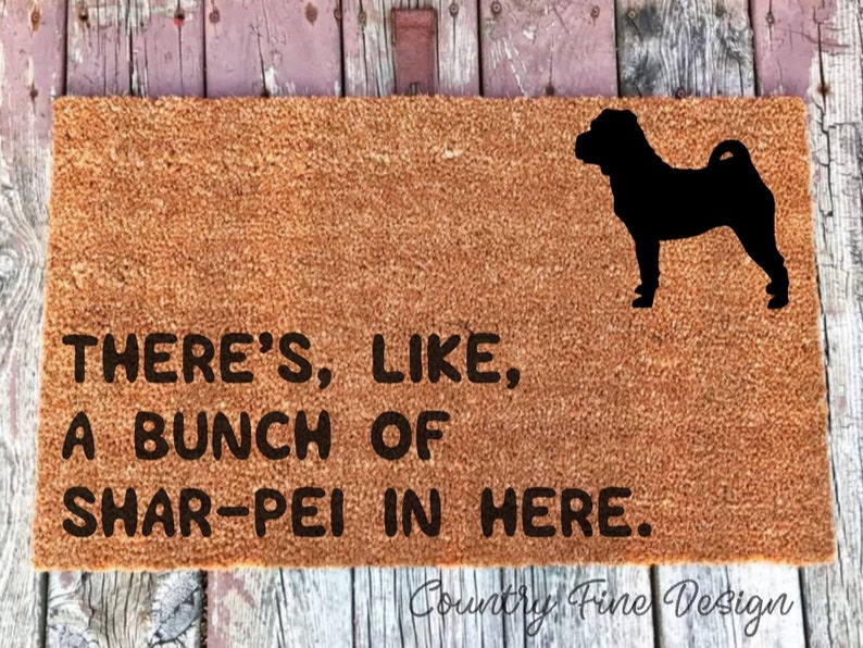 Shar Pei Doormat Shar Pei Gifts Under 50 Dog Lover Welcome Etsy