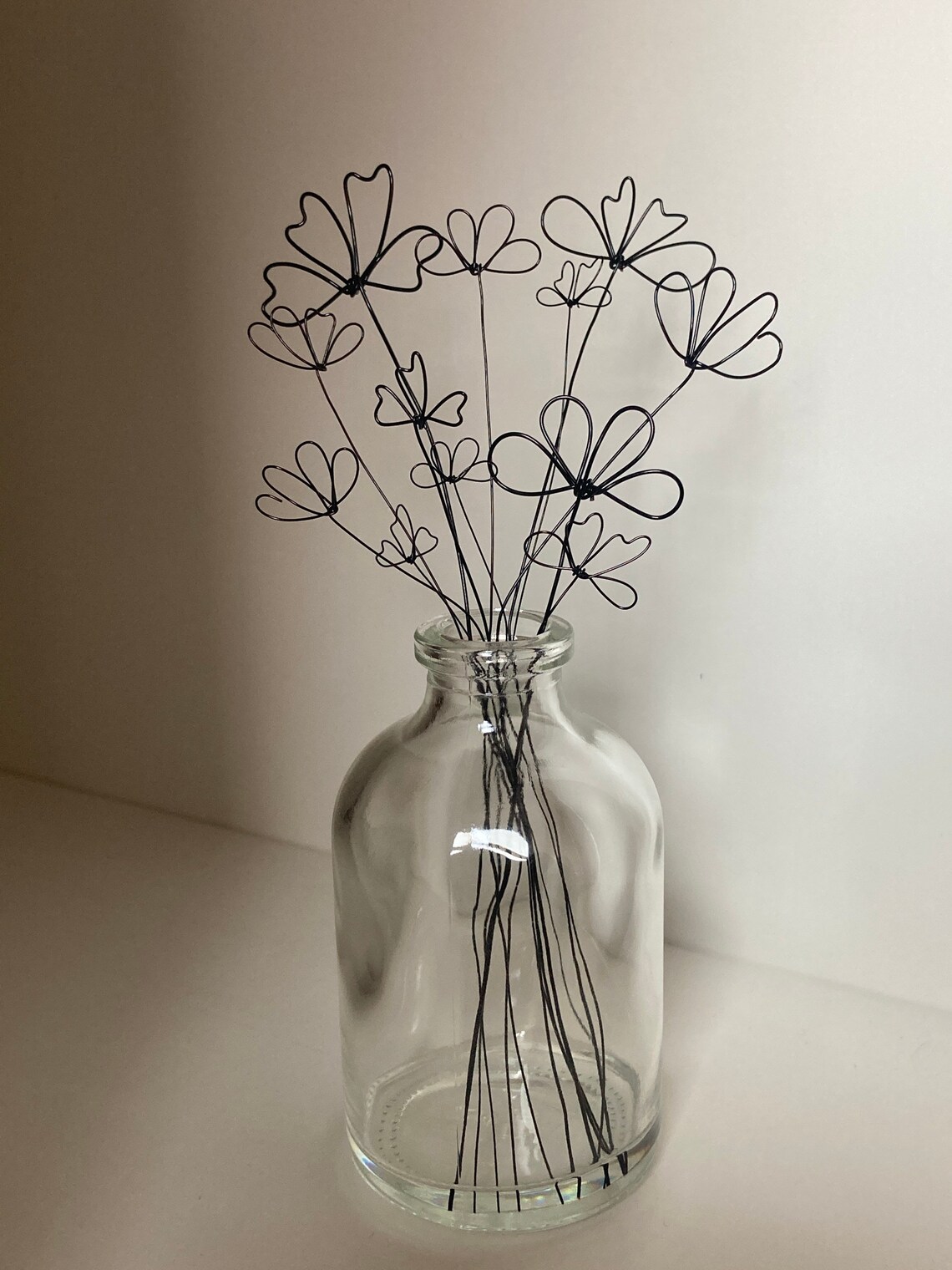 Handmade wire flowers in a bottle medium Etsy
