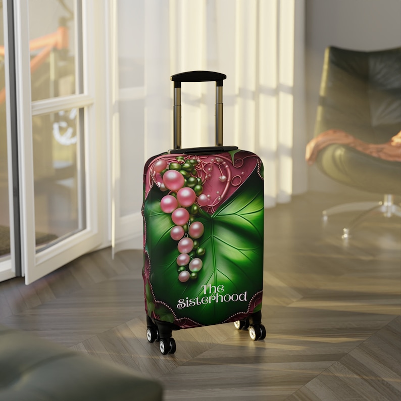 Ivy Leaf Pearl Suitcase Cover: Sorority Sister Gift (21x14) image 5