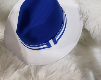 Royal Blue Beret With Pearls White Pearls Beret Perl  display picture 2