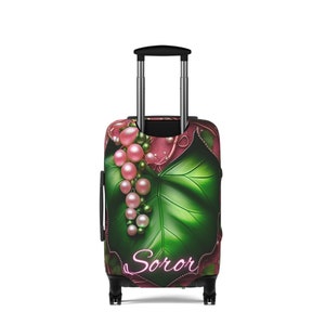 Ivy Leaf Pearl Suitcase Cover: Sorority Sister Gift (21x14) image 2