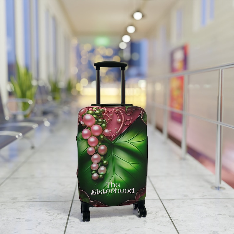 Ivy Leaf Pearl Suitcase Cover: Sorority Sister Gift (21x14) image 3